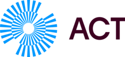 The CT Logo - a blue circle with the letters ACT next to it