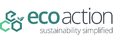 Eco Action logo with the words "eco action sustainability simplified"