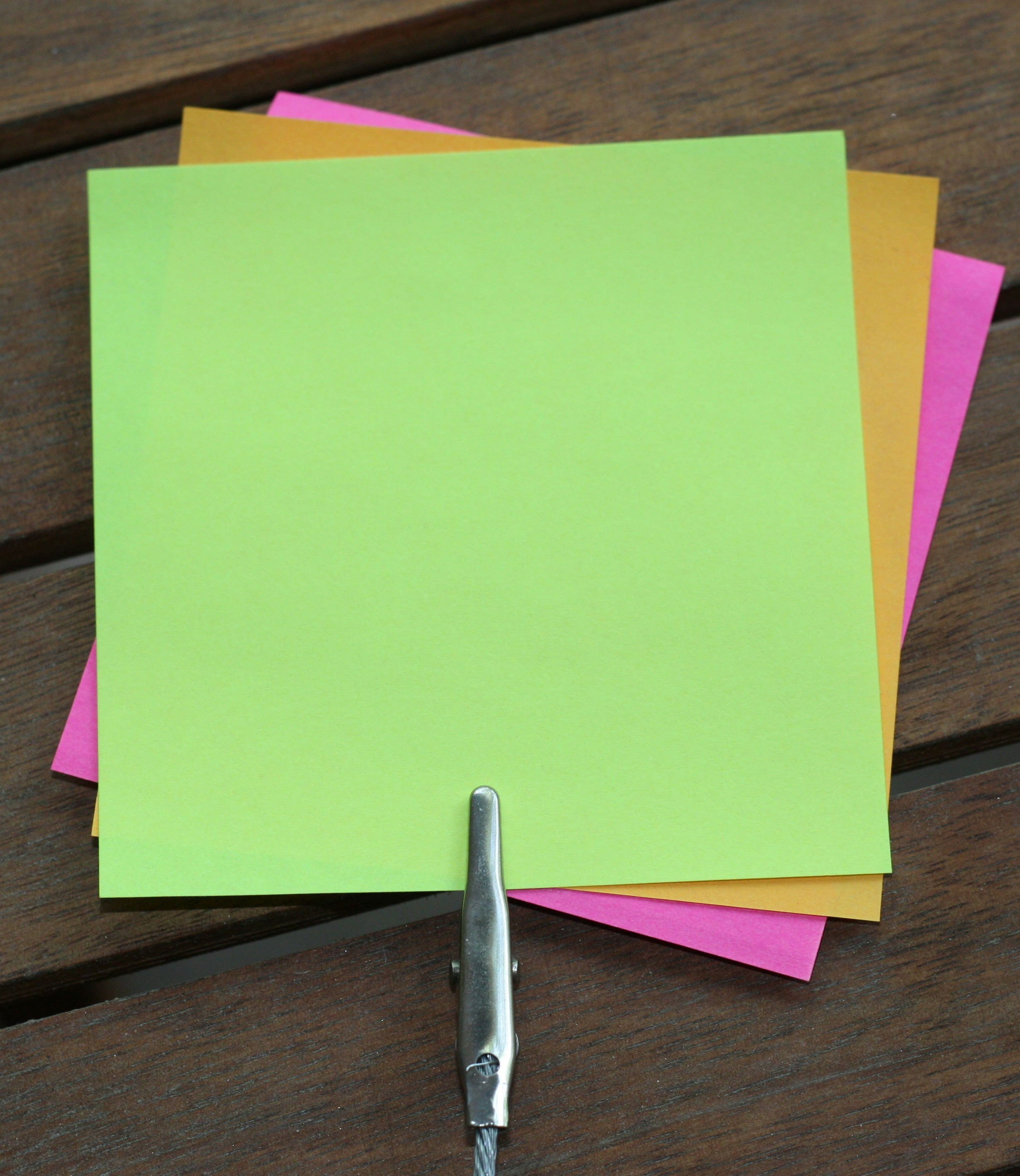 A stack of post it notes